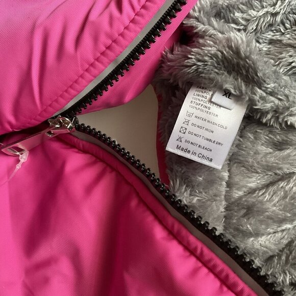 PINK WARM DOG COAT REFLECTIVE WINDPROOF,  WINTER DOG JACKET XL - Picture 10 of 11